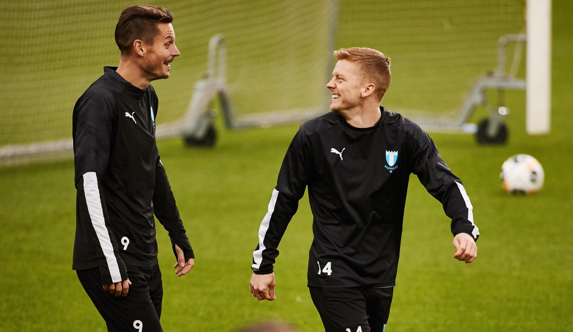 Markus Rosenberg och Anders Christiansen är startklara för Malmö FF. Arkivbild.