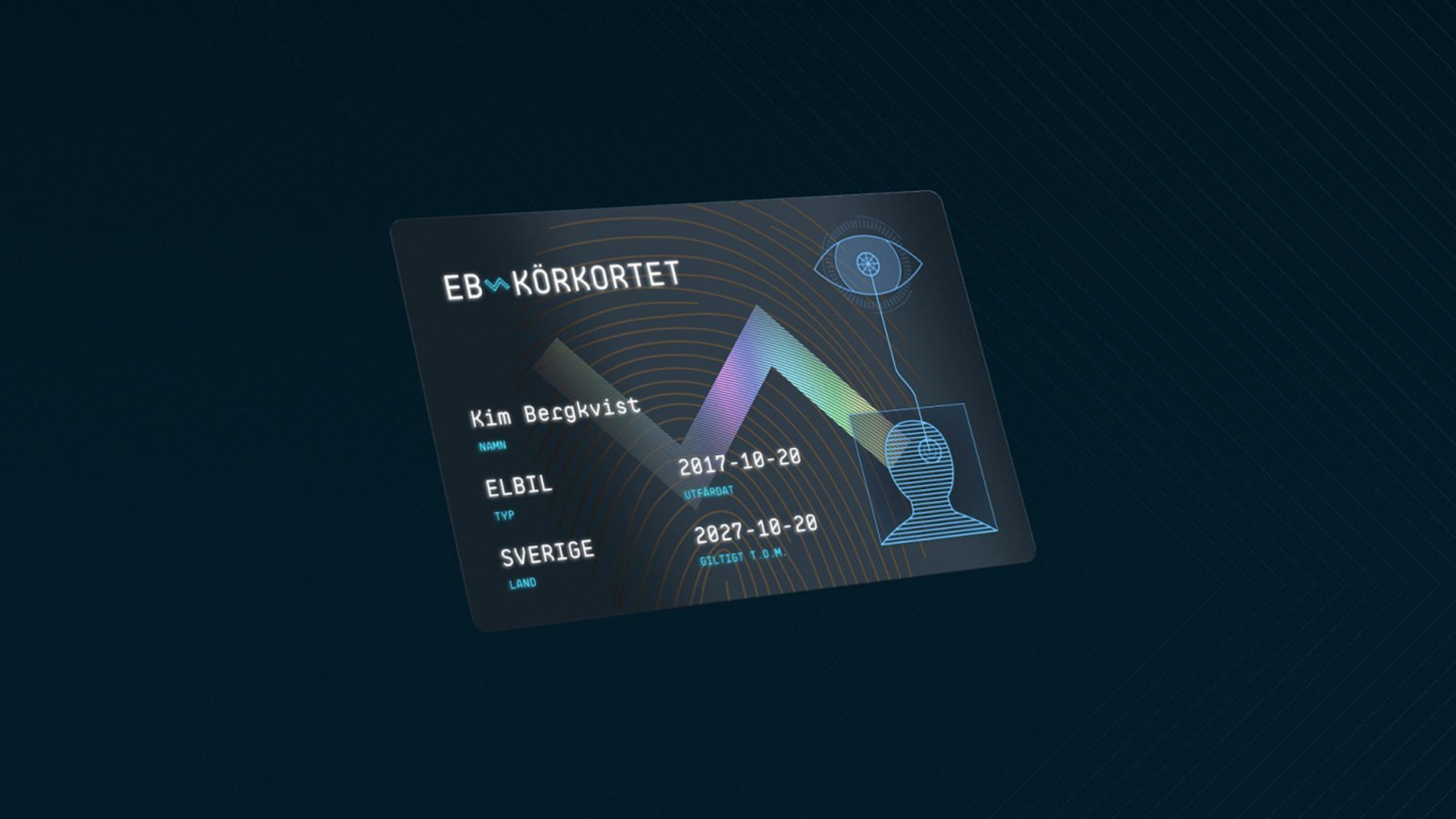 Ett exempel på hur EB-körkortet skulle kunna se ut.