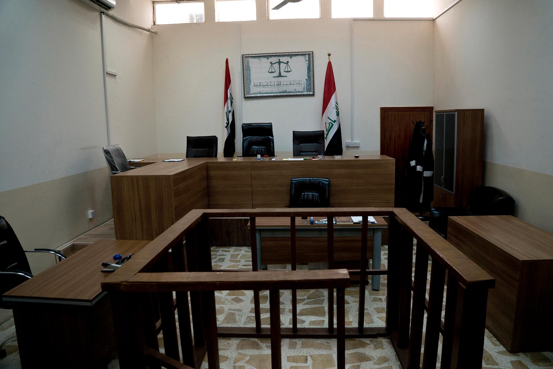 En domstolssal i Irak. Arkivbild.