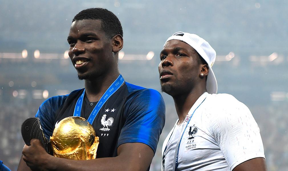 Paul och Mathias Pogba efter Frankrikes VM-guld.