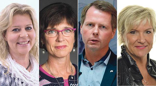 Camilla Waltersson Grönvall (M), Ulrika Carlsson (C), Christer Nylander (L) och Annika Eclund (KD) ser brister i skolkomissionens rapport.