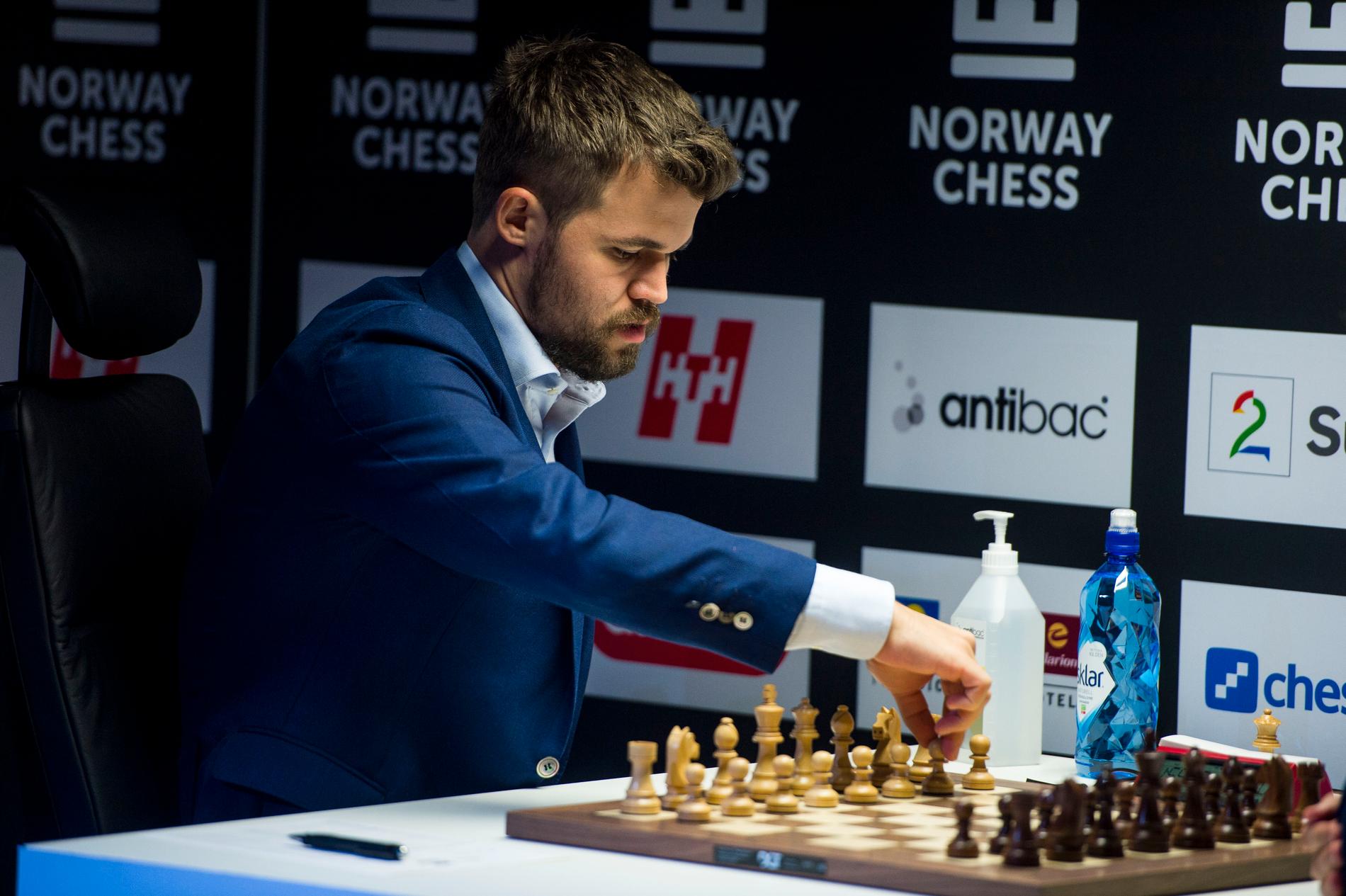 Magnus Carlsen segrade mot svenske Nils Grandelius i "schackens Wimbledon". Arkivbild.