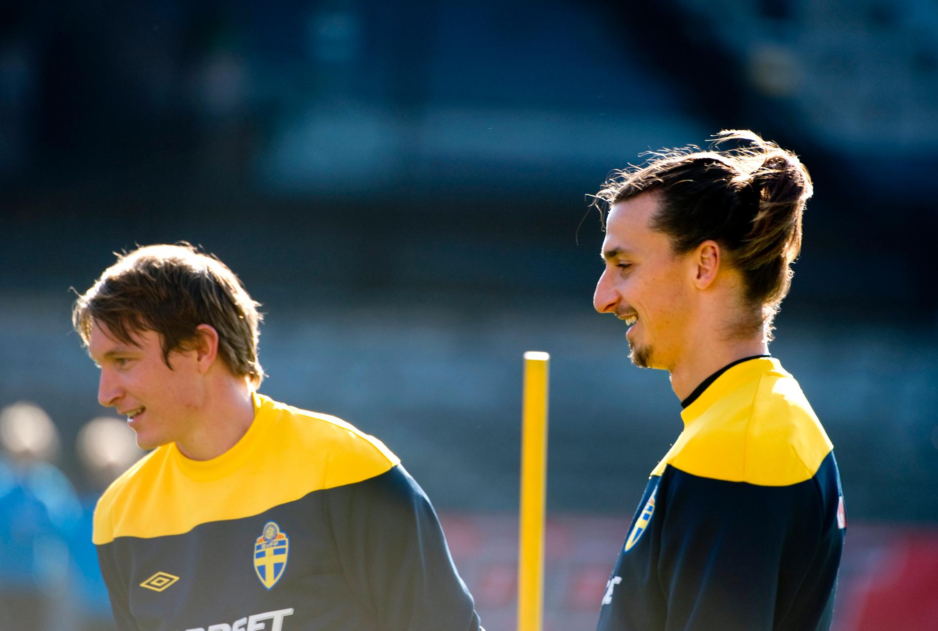 Kim Källström och Zlatan Ibrahimovic.