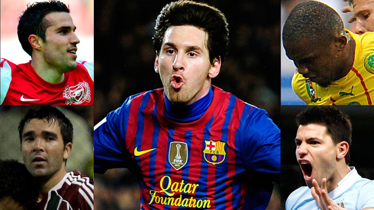 Robin van Persie, Deco, Samuel Eto'o och Kun Agüero – fyra av Leo Messis favoriter.