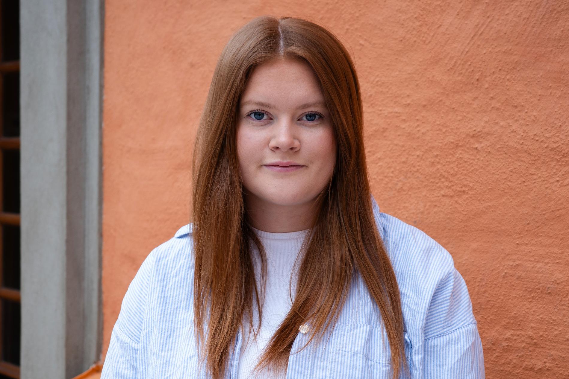 Embla Persson, 24, ordförande för Sveriges elevkårer.