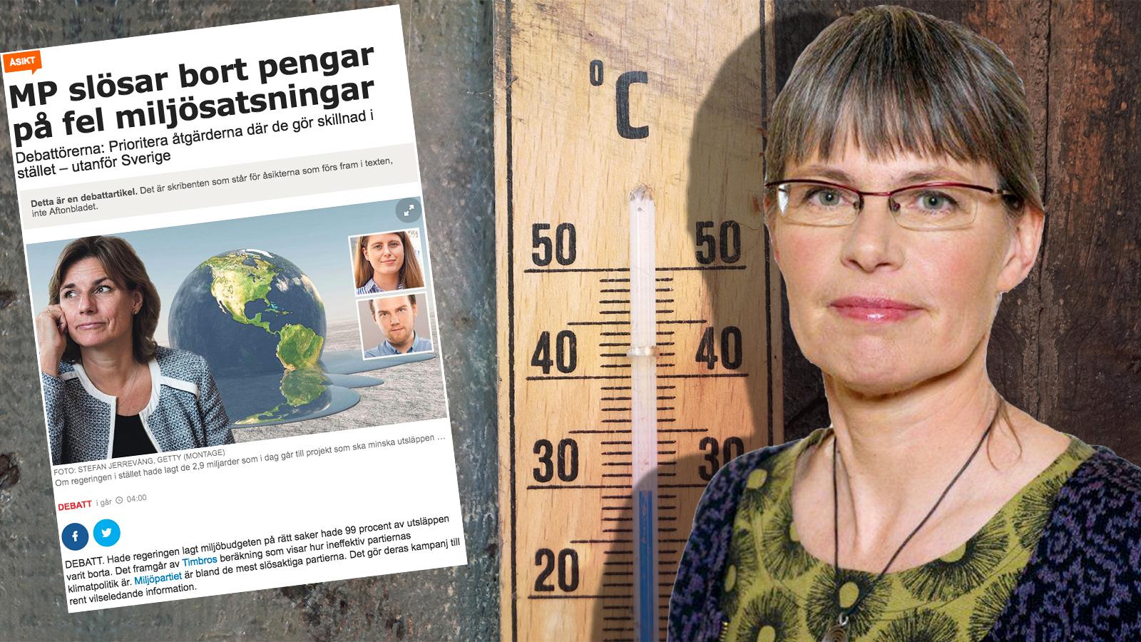 Stina Bergström miljöpolitisk talesperson (MP) svarar på Timbros debattinlägg. 