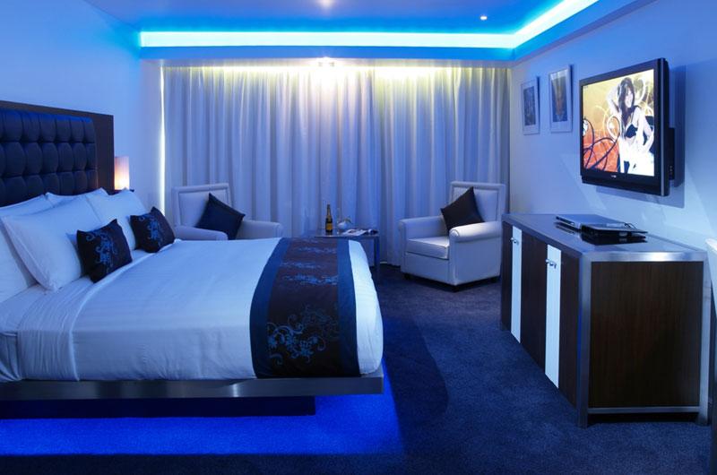 Blått är flott. Och lugnande. På Dream Hotel i Bangkok kan man förhoppningsvis få sig en god natts sömn.