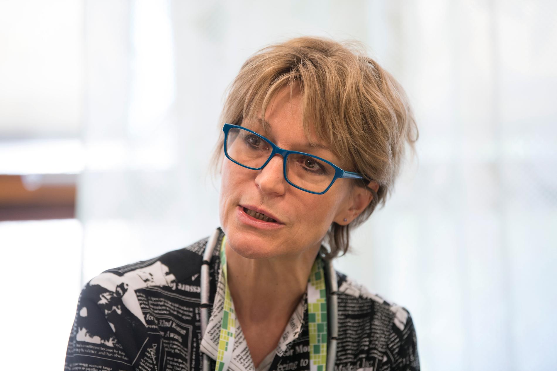 FN-utredaren Agnès Callamard på besök i Stockholm.
