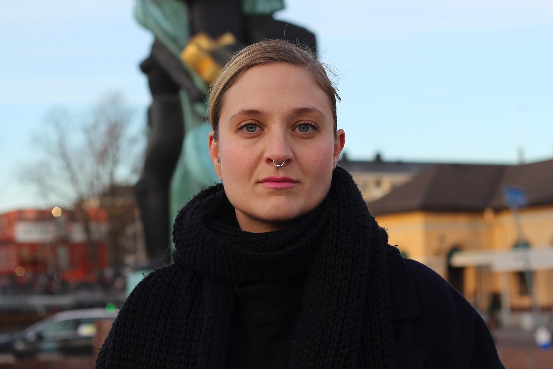 Amanda Birging är informatör på Kvinnojouren i Uppsala.