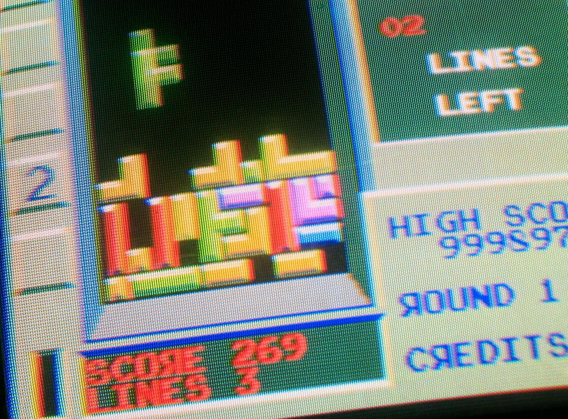 Klassiska tv-spelet Tetris.