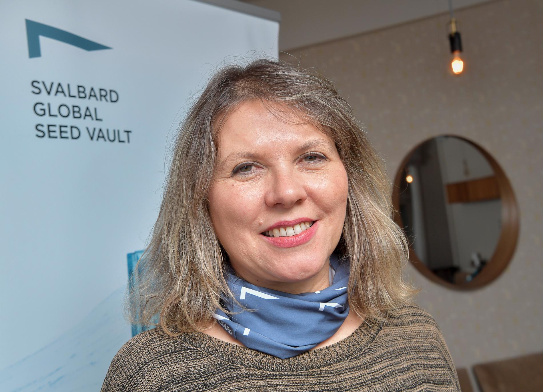 Rosa Lía Barbieri från den brasilianska genbanken Embrapa har kommit till Longyearbyen för att delta i frödeponeringsceremonin vid Svalbards globala frövalv.
