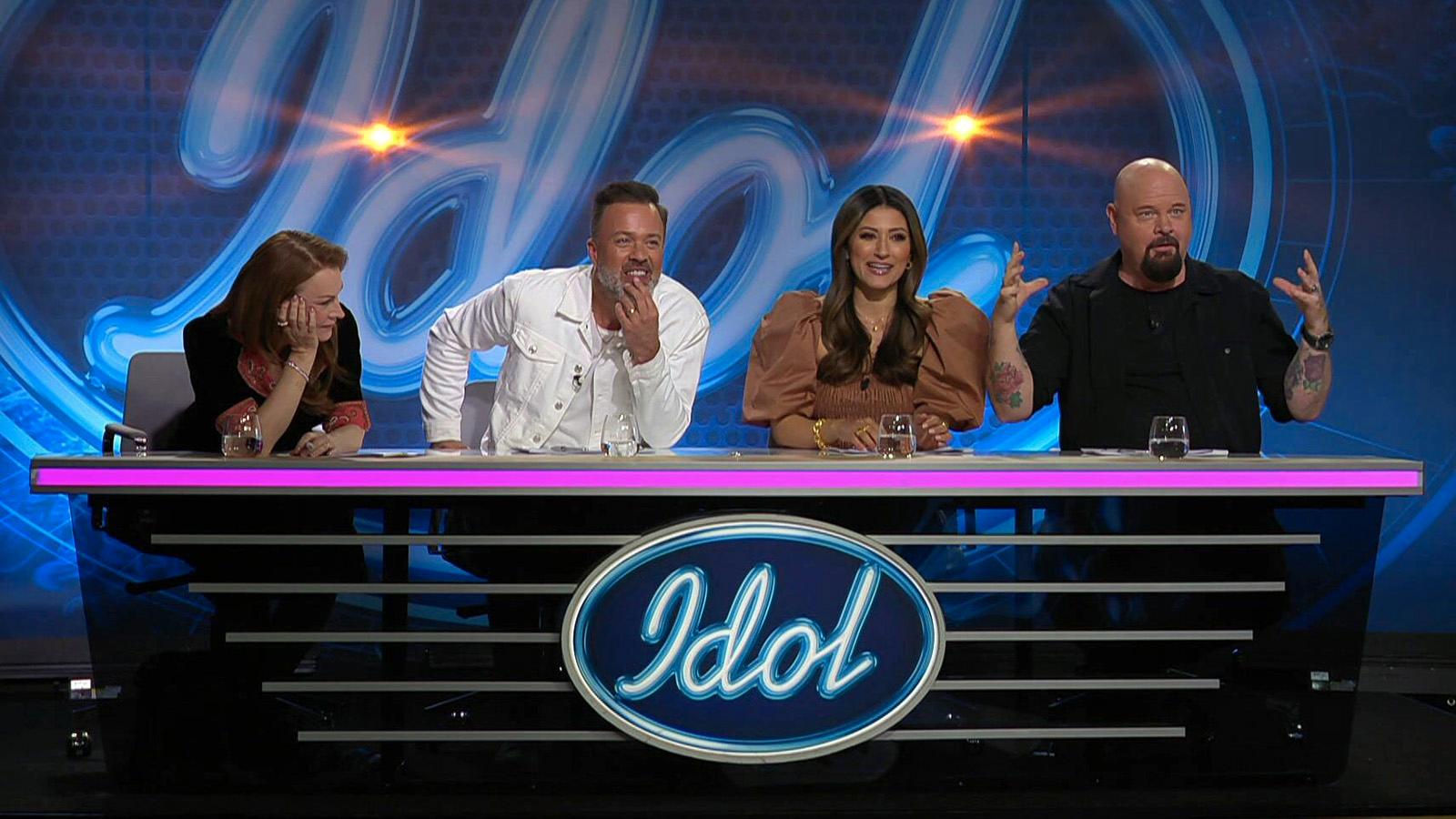 ”Idol”-juryn, från vänster Kishti Tomita, Alexander Kronlund, Nikki Amini och Anders Bagge.
