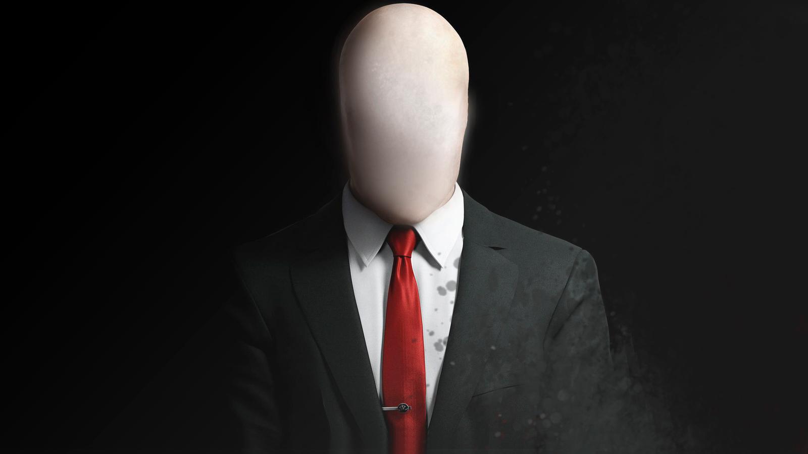 Slender Man, en påhittad skräckfigur som härstammar från olika forum på internet.