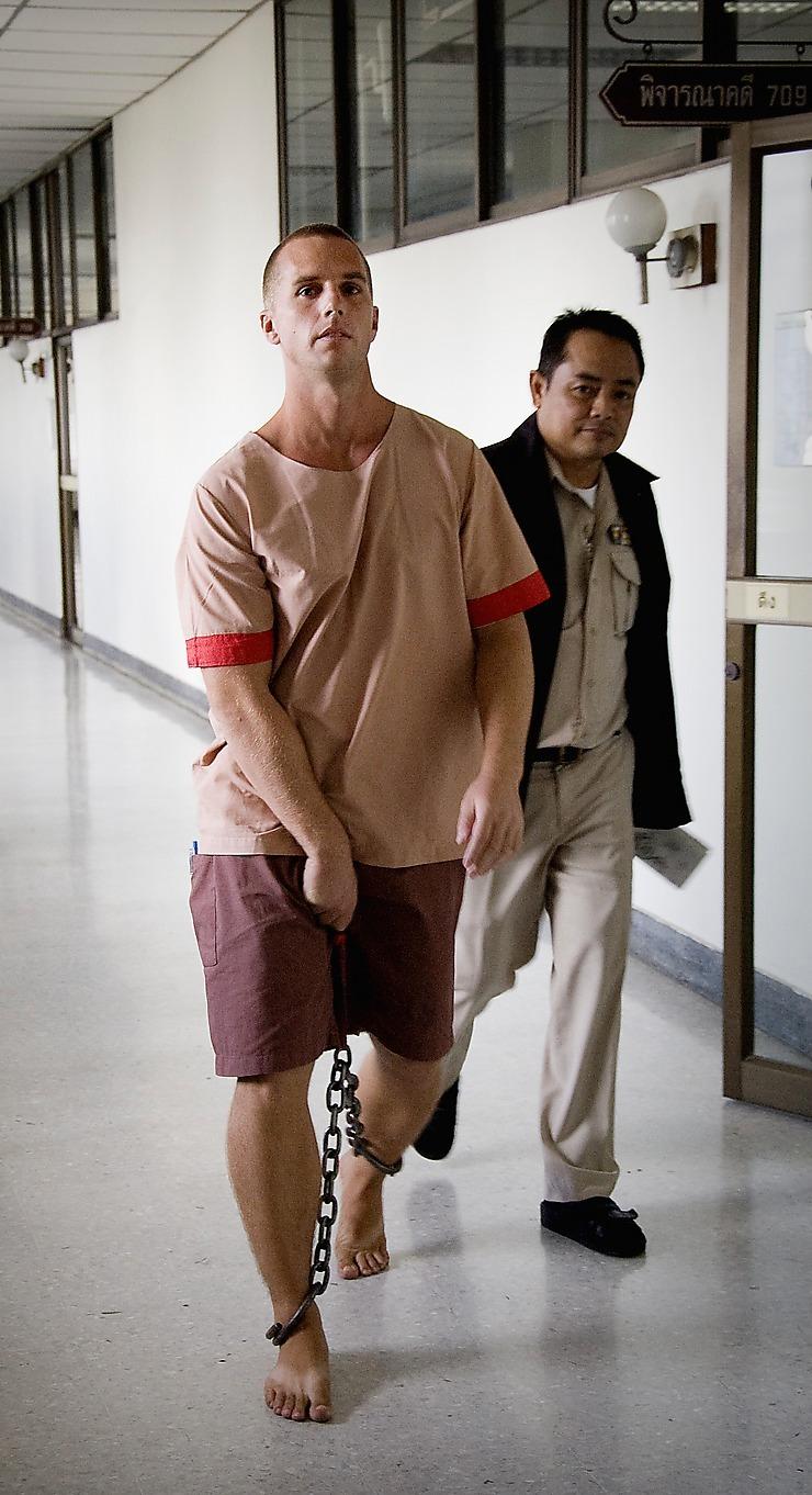 Kim Eriksson Sirawan under tiden i thailändskt fängelse.
