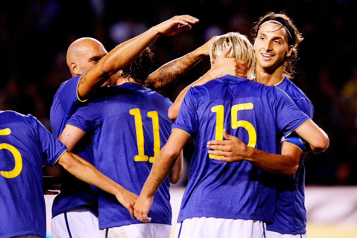 11 augusti 2010 Träningsmatch mot Skottland och Zlatan inledde målskyttet redan i fjärde minuten.