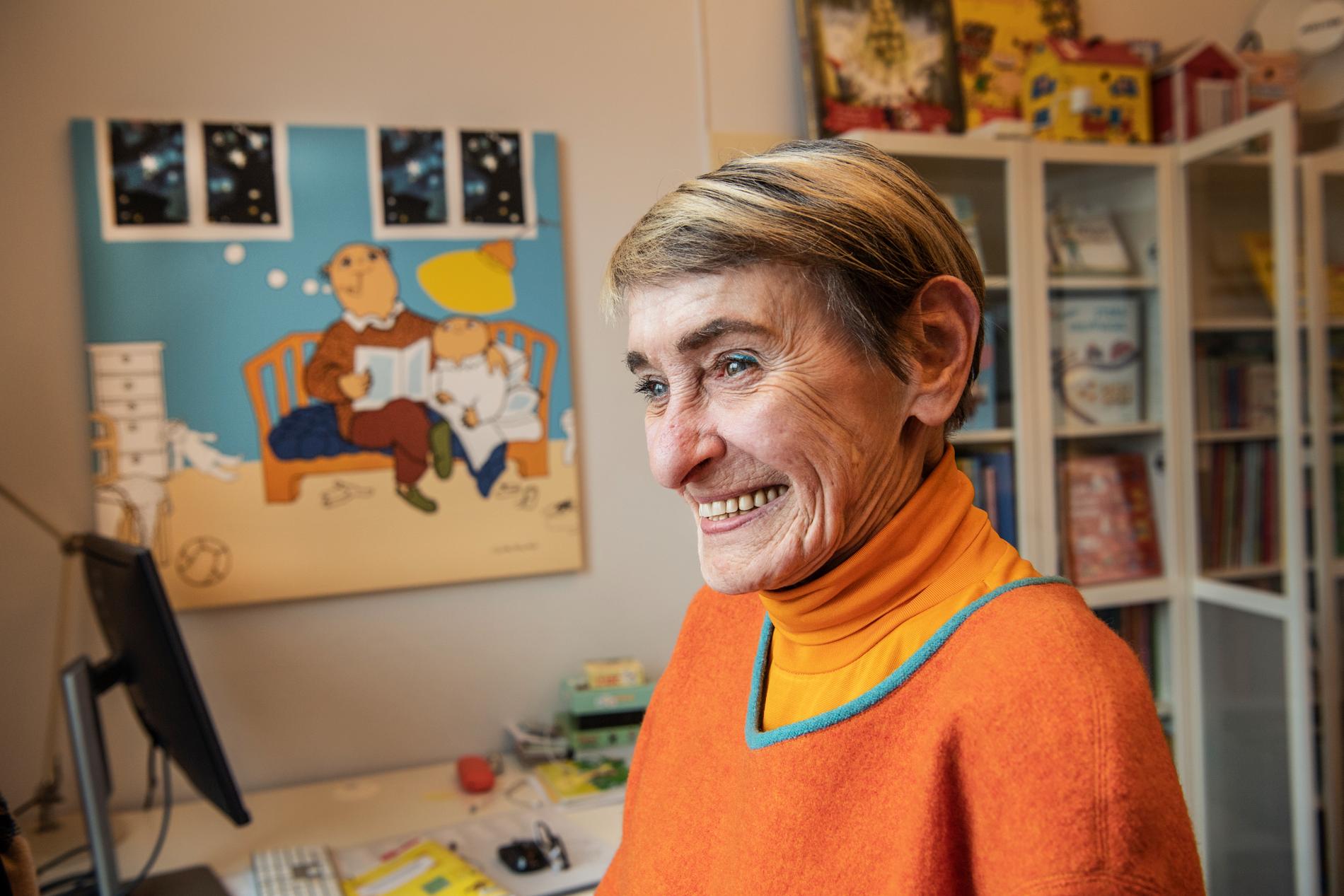 Gunilla Bergström, barnboksförfattare och illustratör, blev 79 år. Arkivbild.