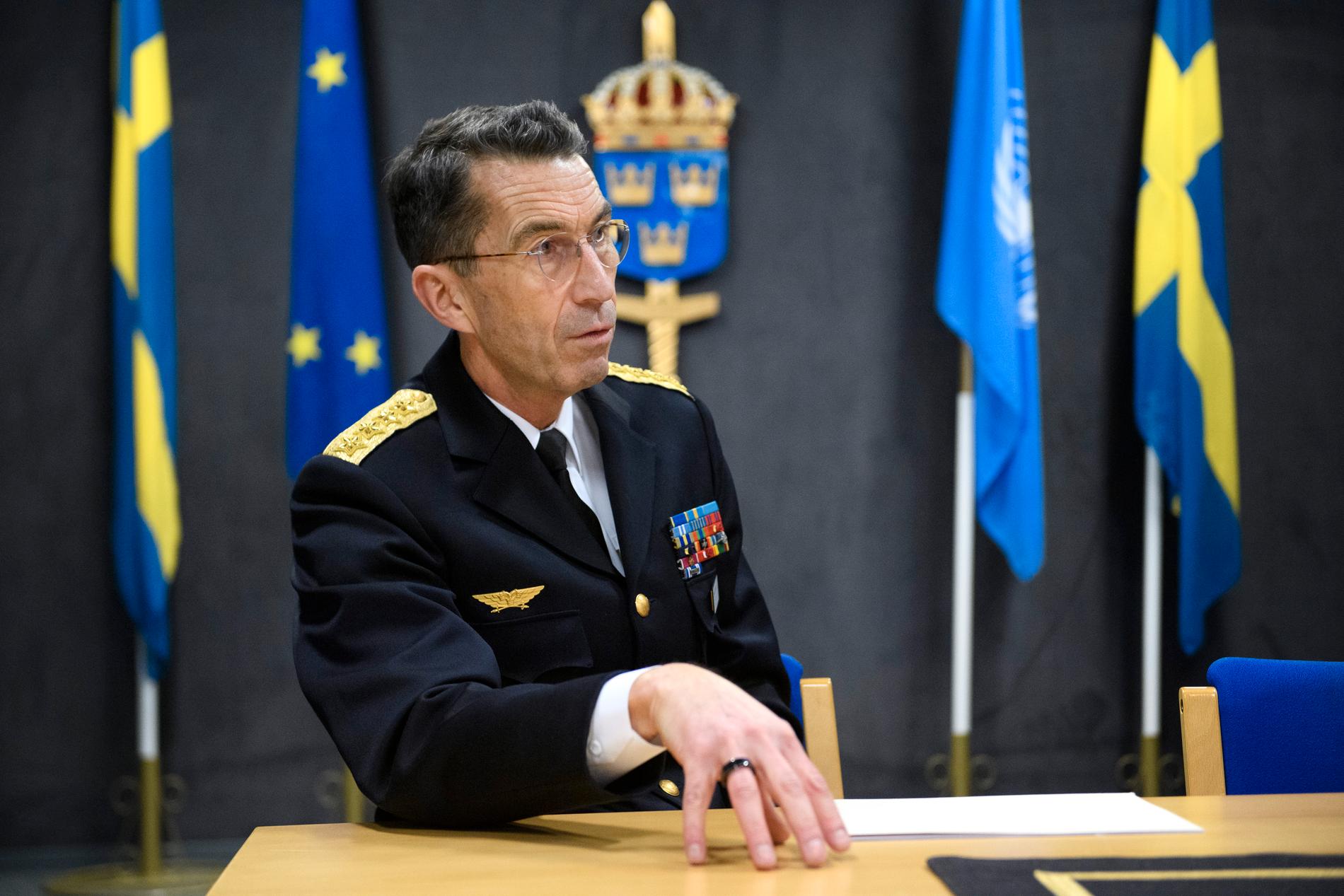 Sveriges överbefälhavare Micael Bydén är kritisk mot Rysslands krav. Arkivbild.