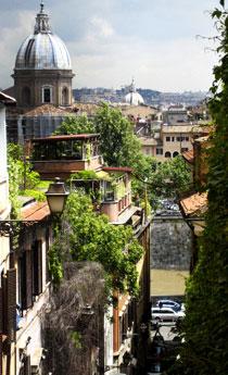 Utsikt från Trastevere.