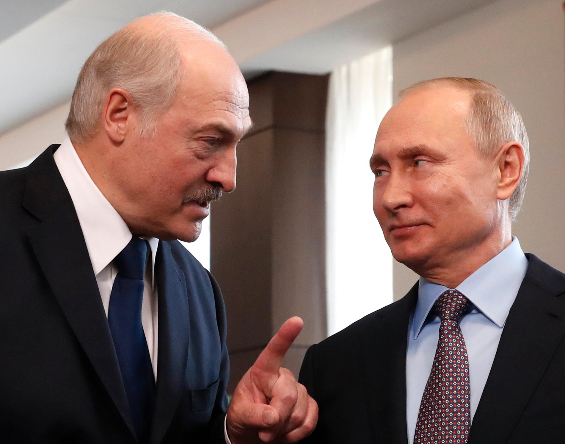 Alexander Lukasjenko och Vladimir Putin.