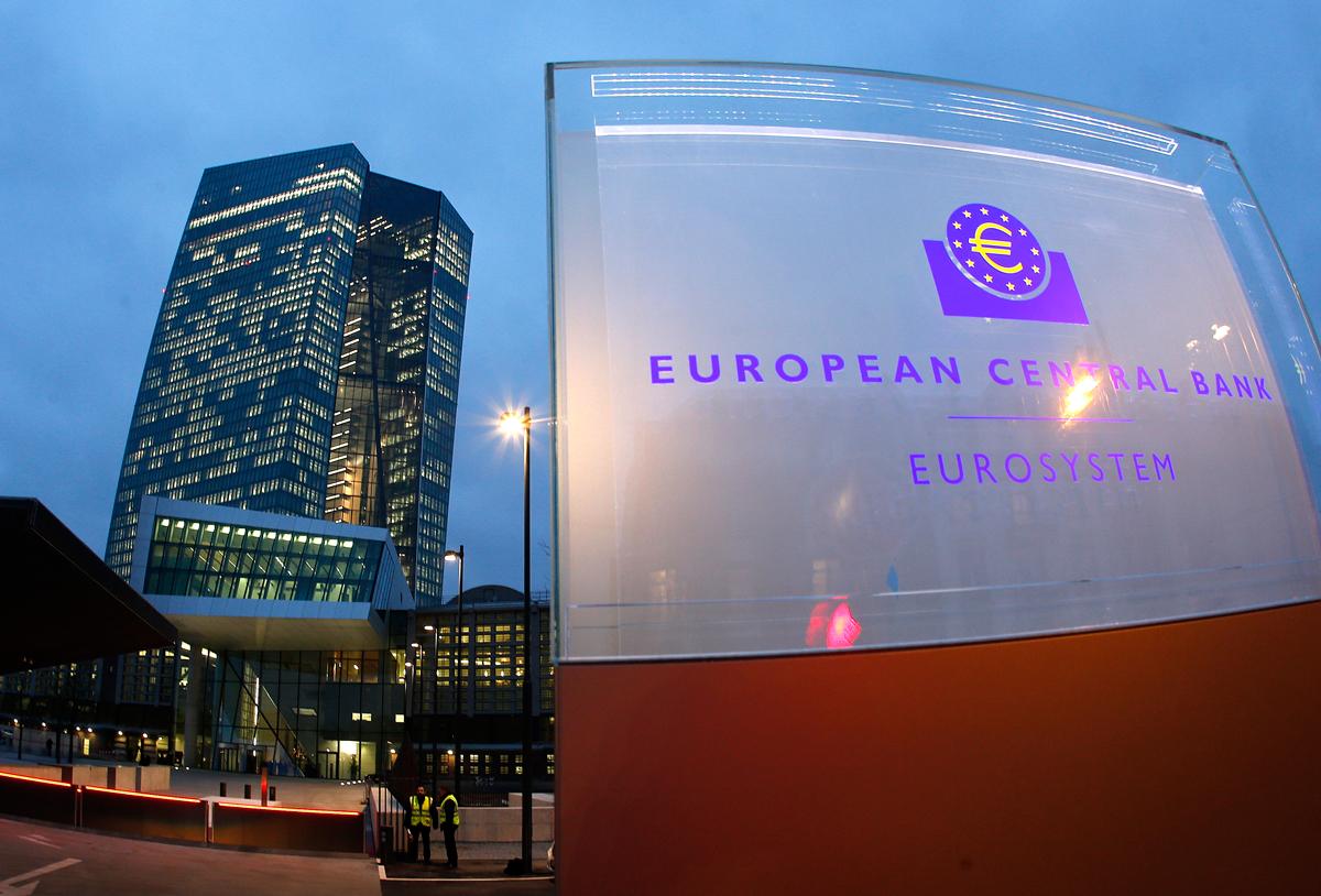 Europeiska centralbanken i Frankfurt.