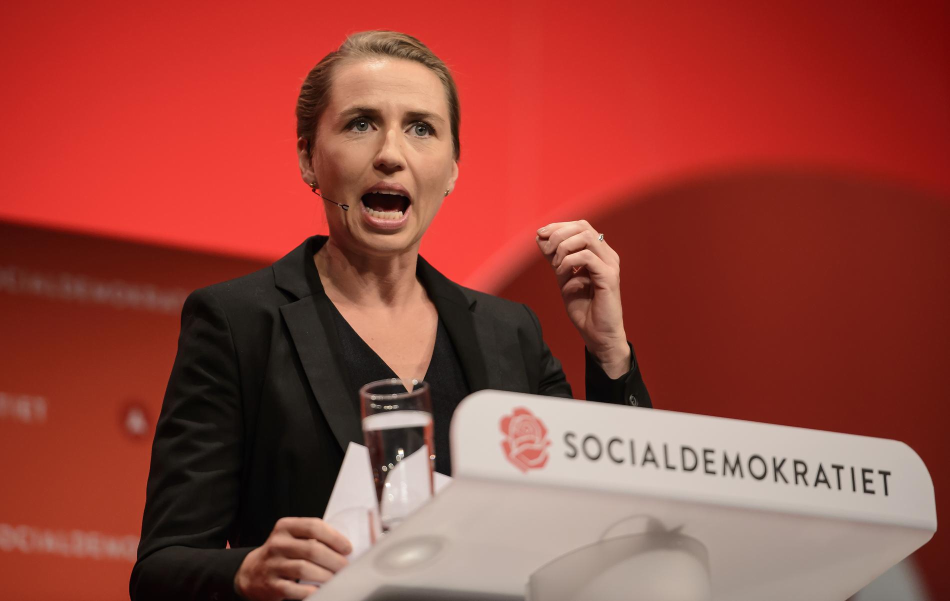 Danska socialdemokraternas partiledare Mette Frederiksen.