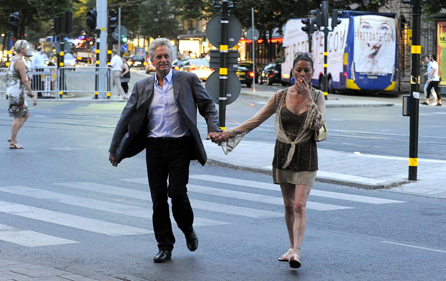 Michael Douglas och Catherine Zeta Jones på romantisk resa i Sverige.