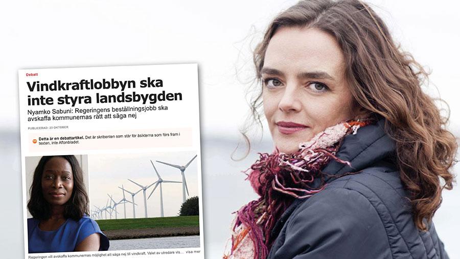 Enligt Nyamko Sabuni säger kommunerna nej till vindkraftparker ”då och då”. Det är grovt missvisande. Sedan 2014 har det kommunala vetot stoppat 1 277 vindkraftverk under pågående tillståndsprocess, skriver Linda Burenius från Svensk vindenergi.