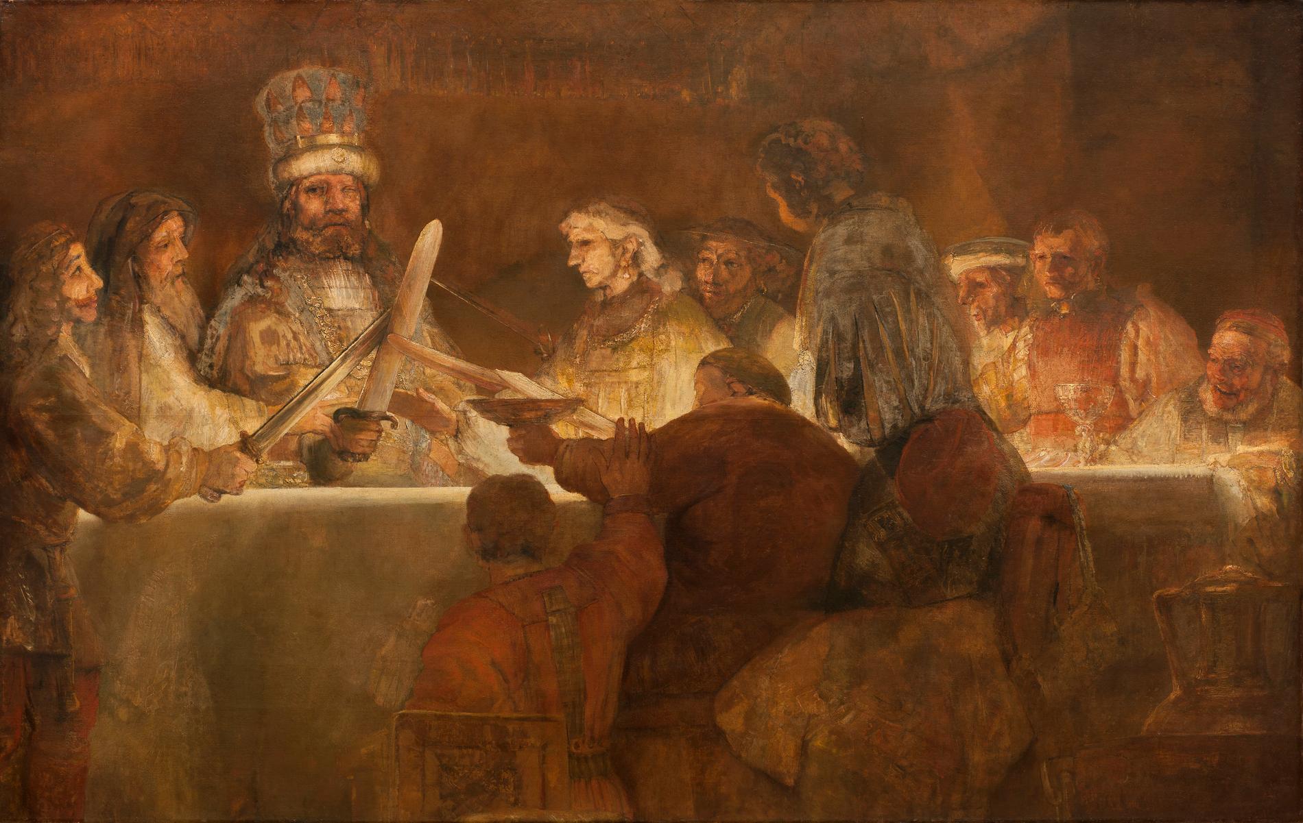 "Batavernas trohetsed" – Rembrandts sista kända målning. Pressbild.