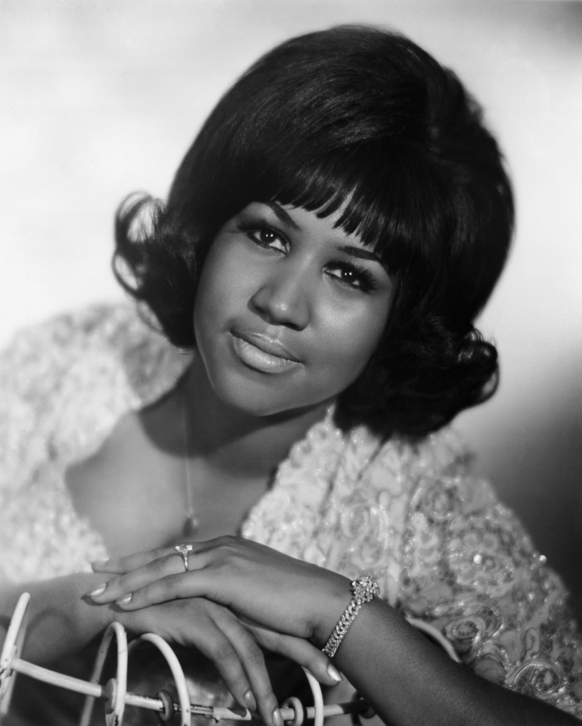 En ungdomsbild på Aretha Franklin.
