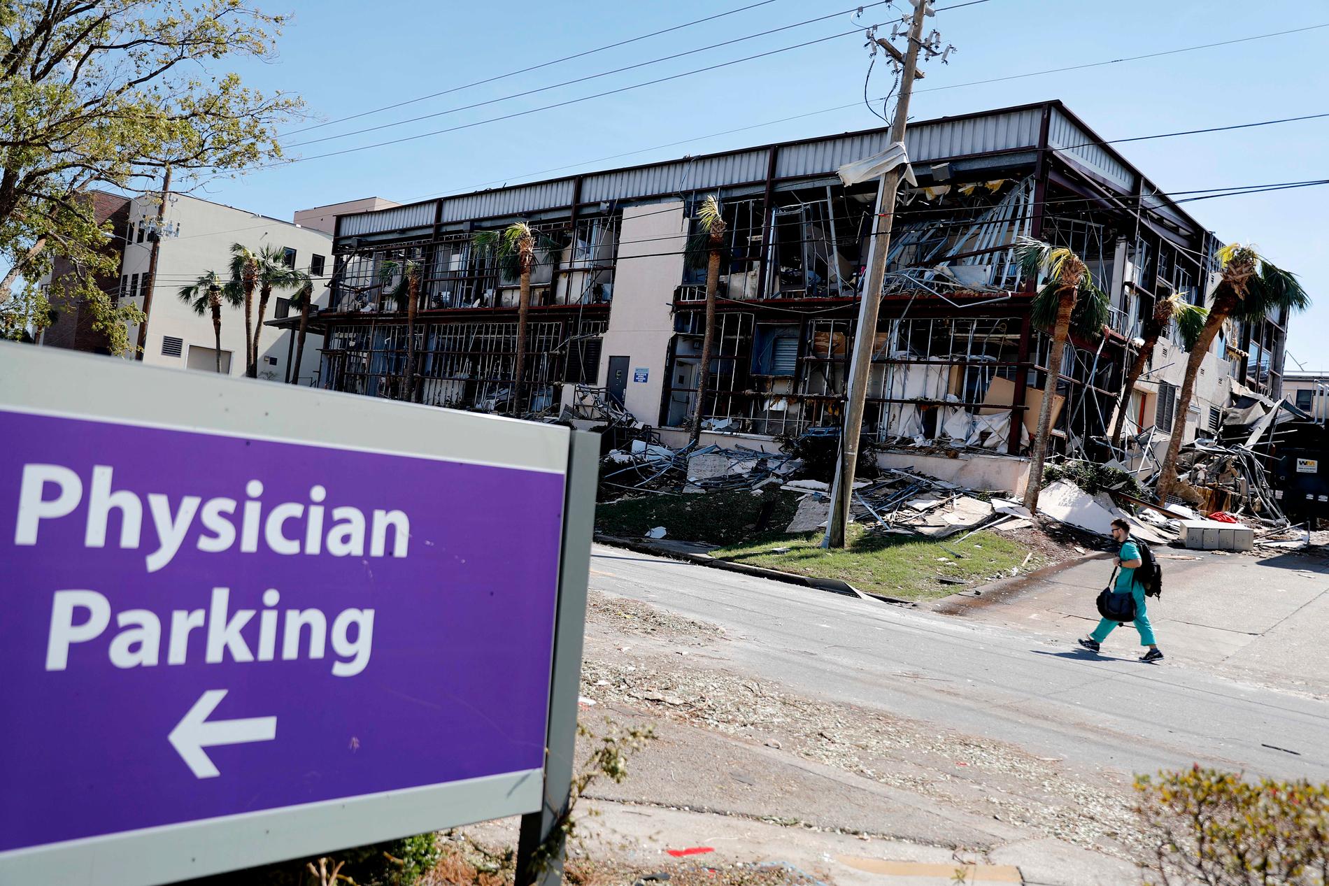 Sjukhuset Bay Medical Center Sacred Heart i Panama City, Florida, fick stora skador.