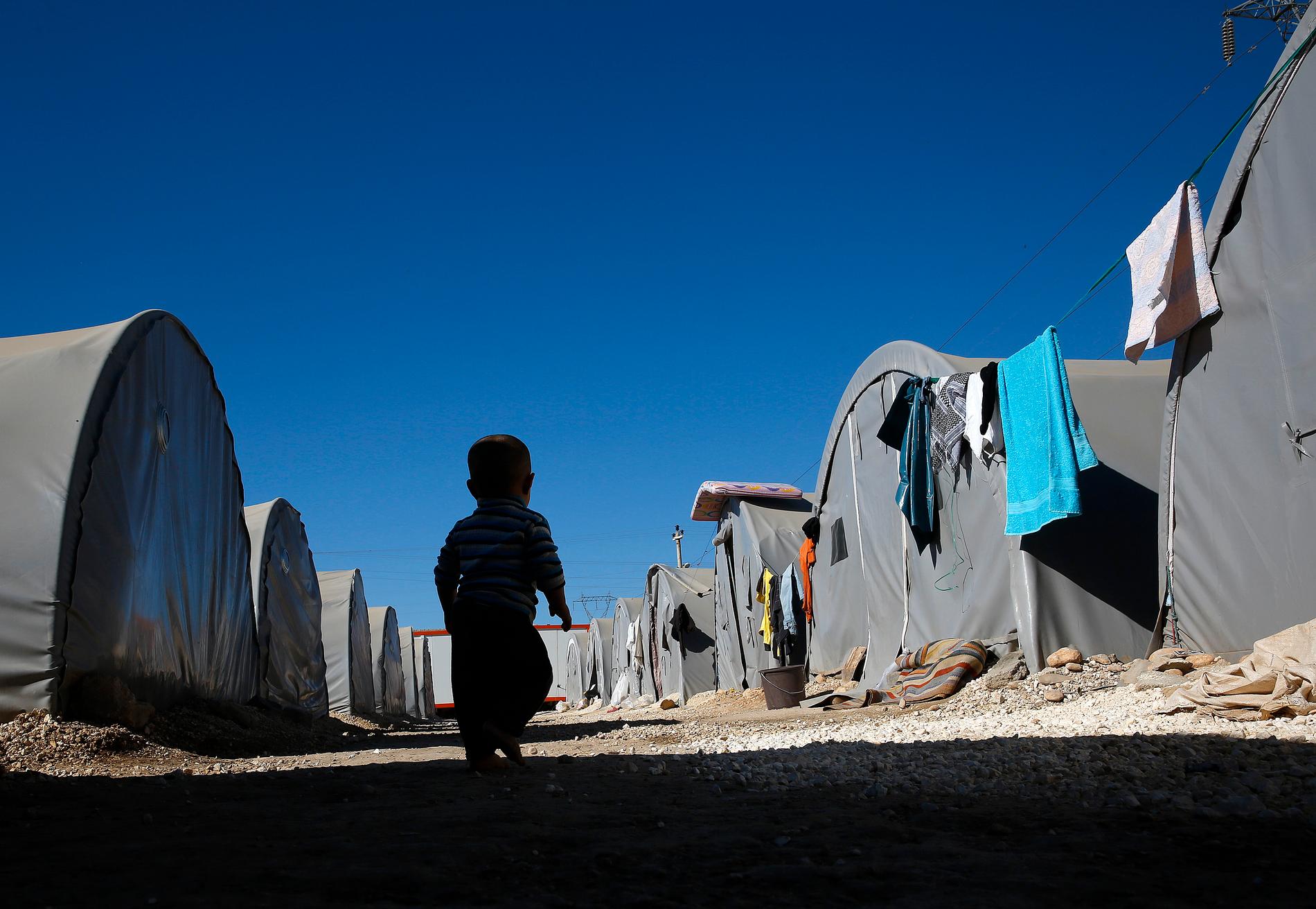 Barn i ett flyktingläger i Syrien 2014.
