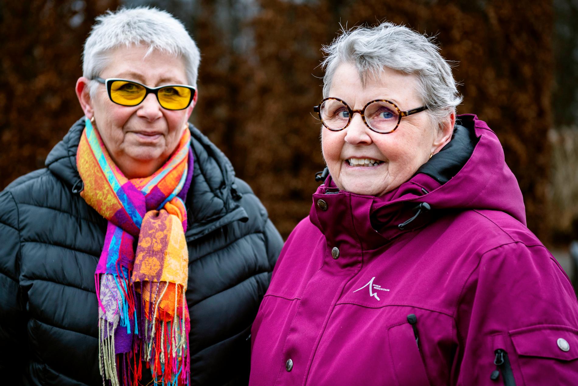 Lena Forselius, 70, och Birgitta Johansson, 72, bor numera tillsammans.