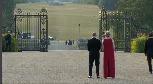 Spänd väntan vid Blenheim Palace i Oxfordshire – strax innan amerikanske presidenten anlände