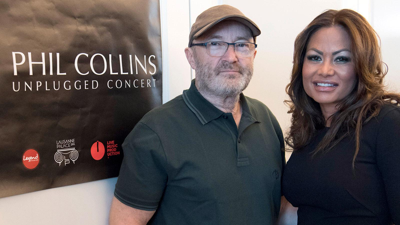 Phil Collins med exfrun Orianne Cevey 2016.