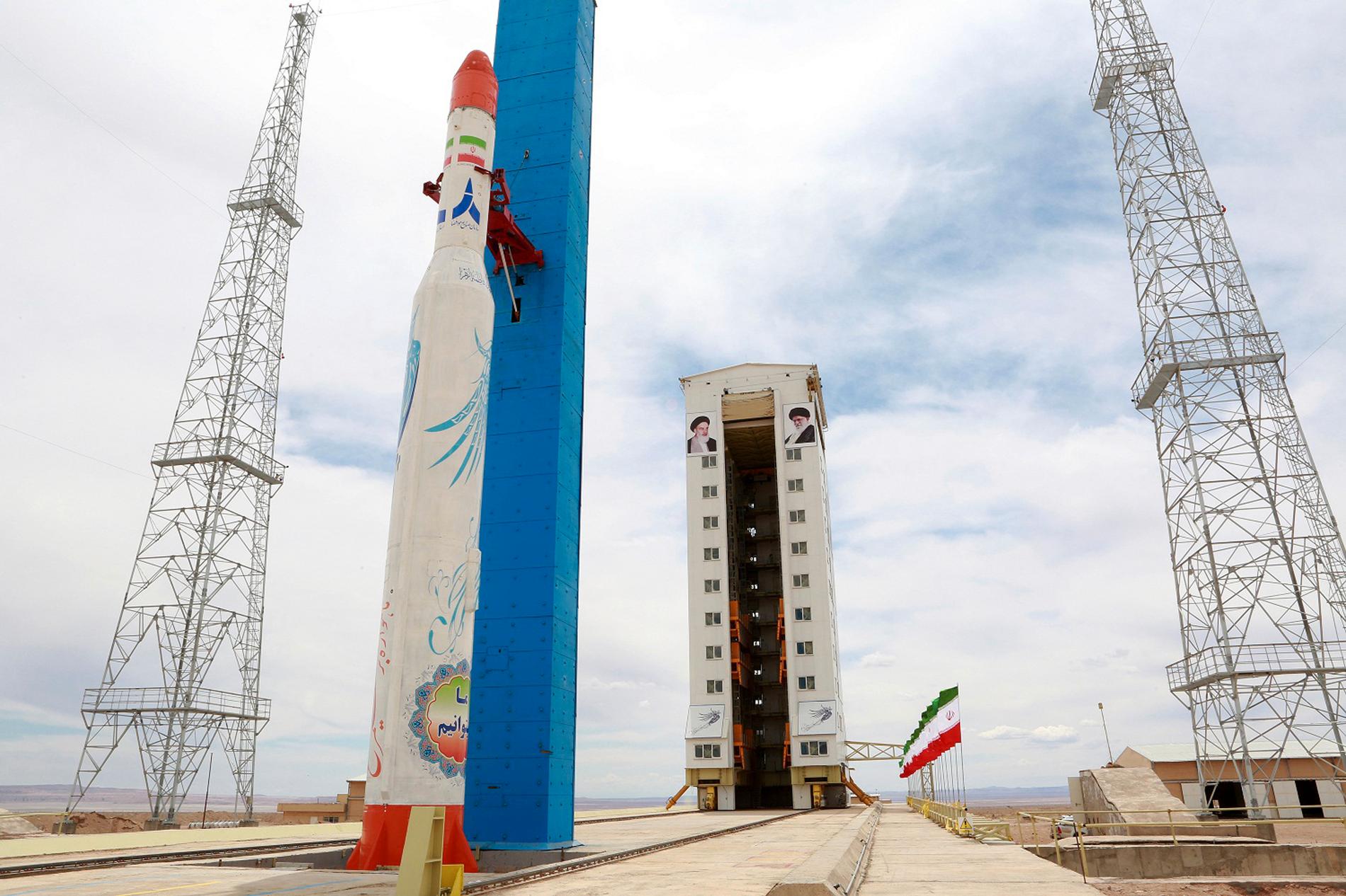 Under uppskjutningen används en iransk Simorgh-raket, liksom den som syns här i en bild från juli 2017.