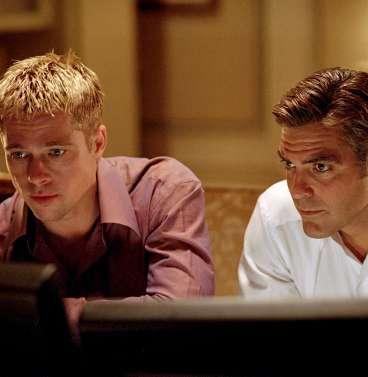 Brad Pitt och George Clooney - två stjärnskådisar på grönbete.