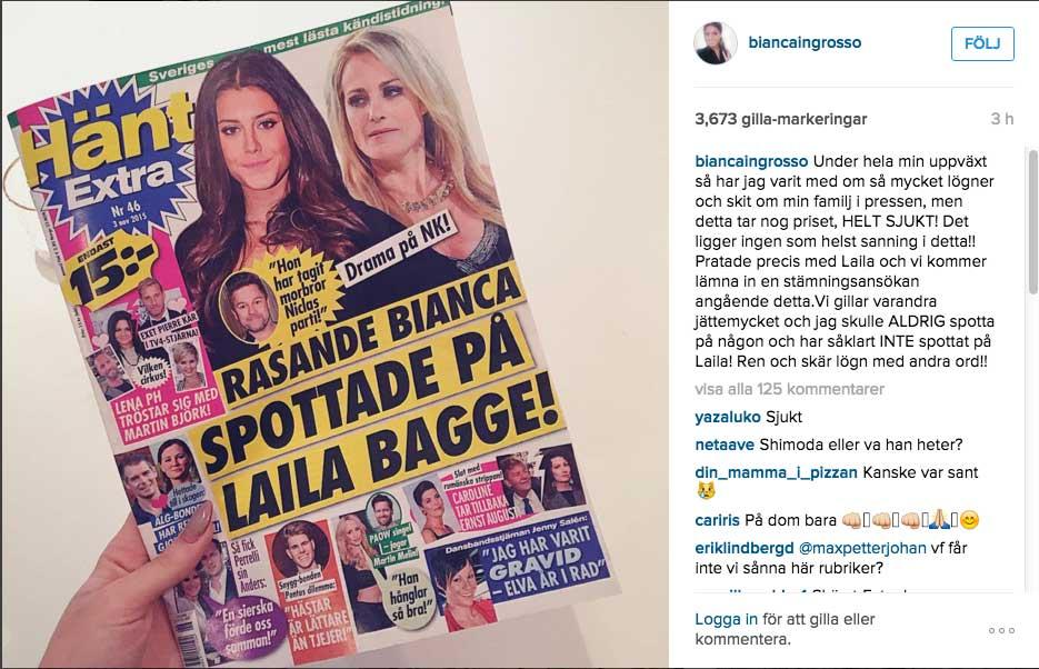 Bianca Ingrosso på Instagram.