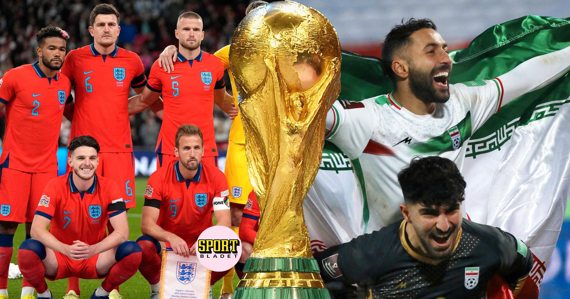 England möter Iran i sin första match i fotbolls-VM 2022.
