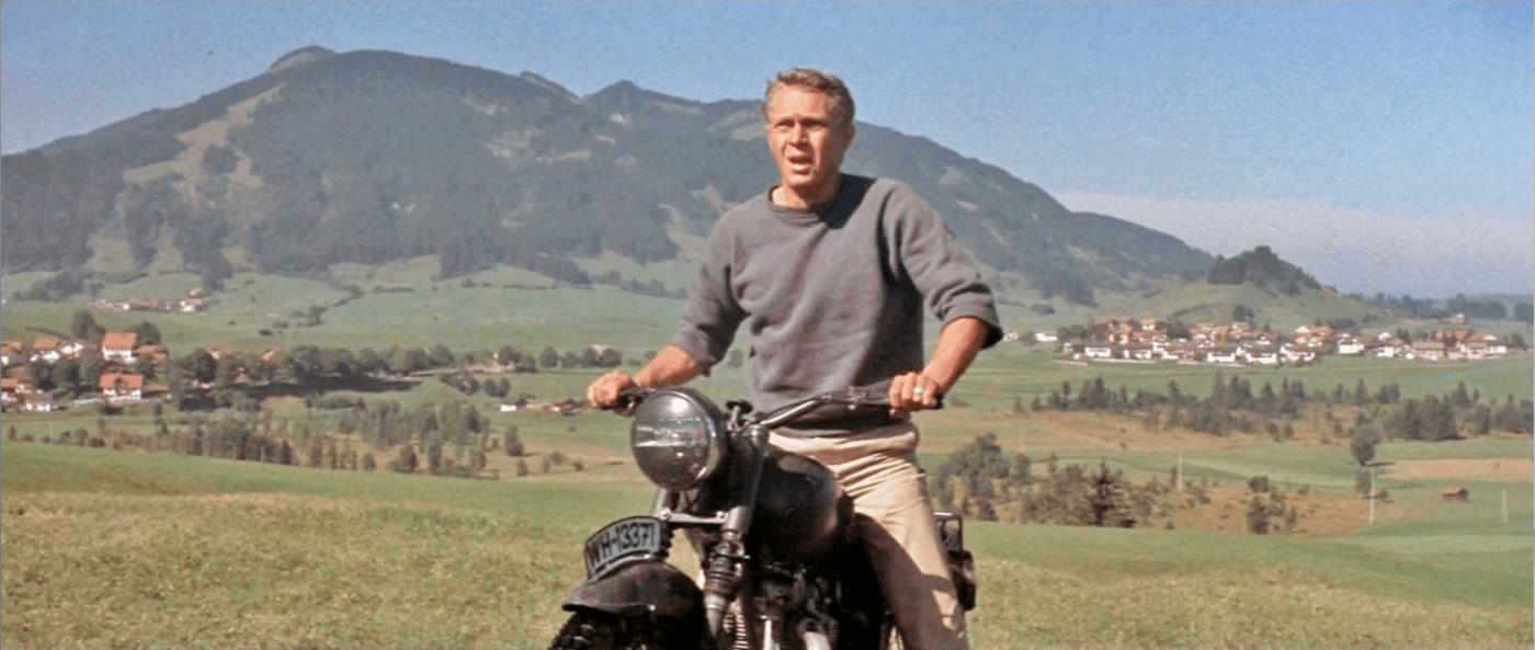 Steve McQueen i ”Den stora flykten”.