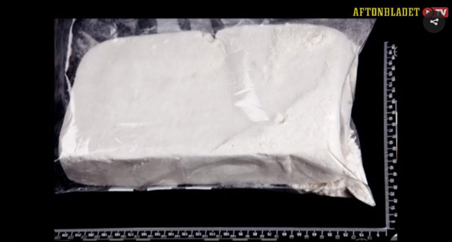 Kokain som togs i beslag av polisen.