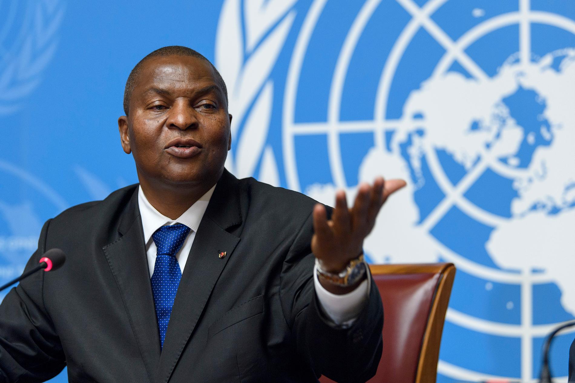 Faustin-Archange Touadéra, president sedan 2016 i Centralafrikanska republiken. Arkivbild.