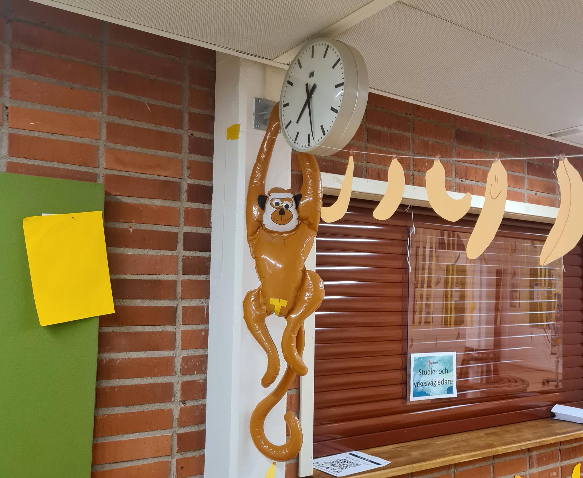 Korridorspyntet på Rudbeck gymnasium i Sollentuna har väckt stark kritik.