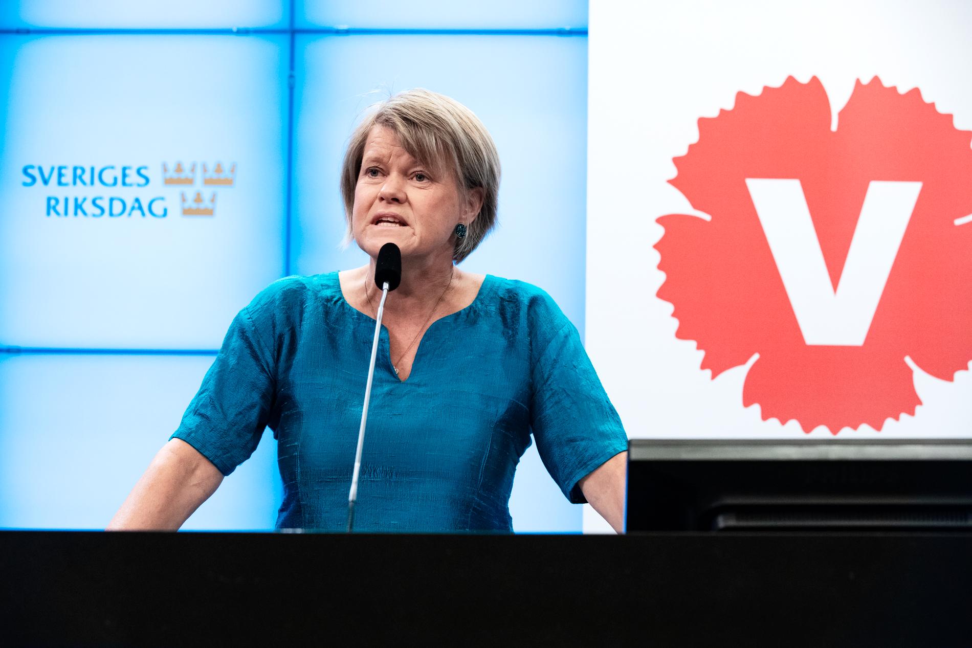 Ulla Andersson, Vänsterpartiets ekonomisk-politiska talesperson.