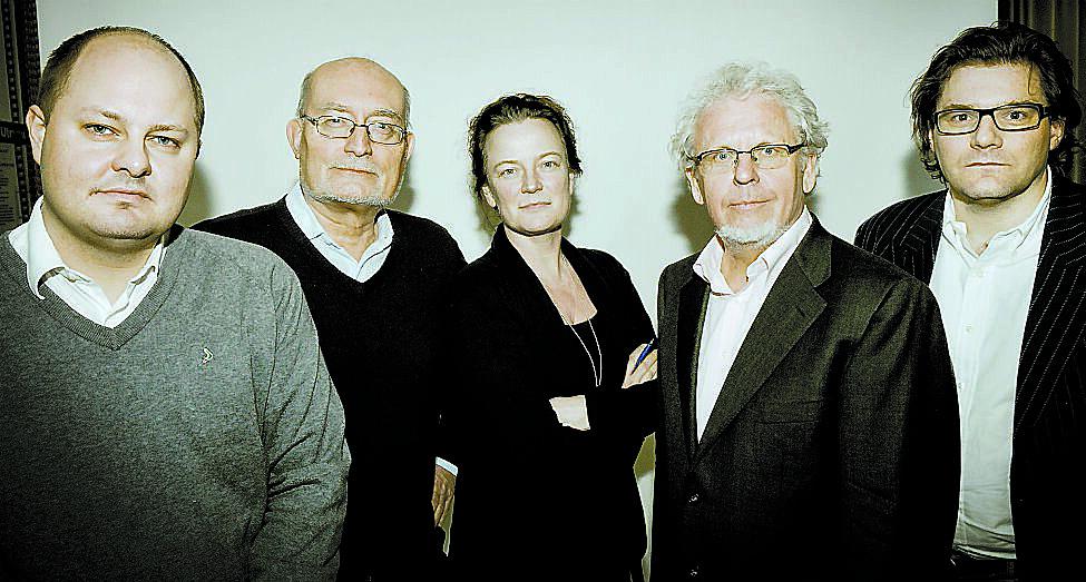 Chefredaktörerna Thomas Mattsson (Expressen), Kalle Jungkvist (aftonbladet.se), Lena K Samuelsson (Svenska Dagbladet), Thorbjörn Larsson (Dagens Nyheter) och Jan Helin (Aftonbladet).