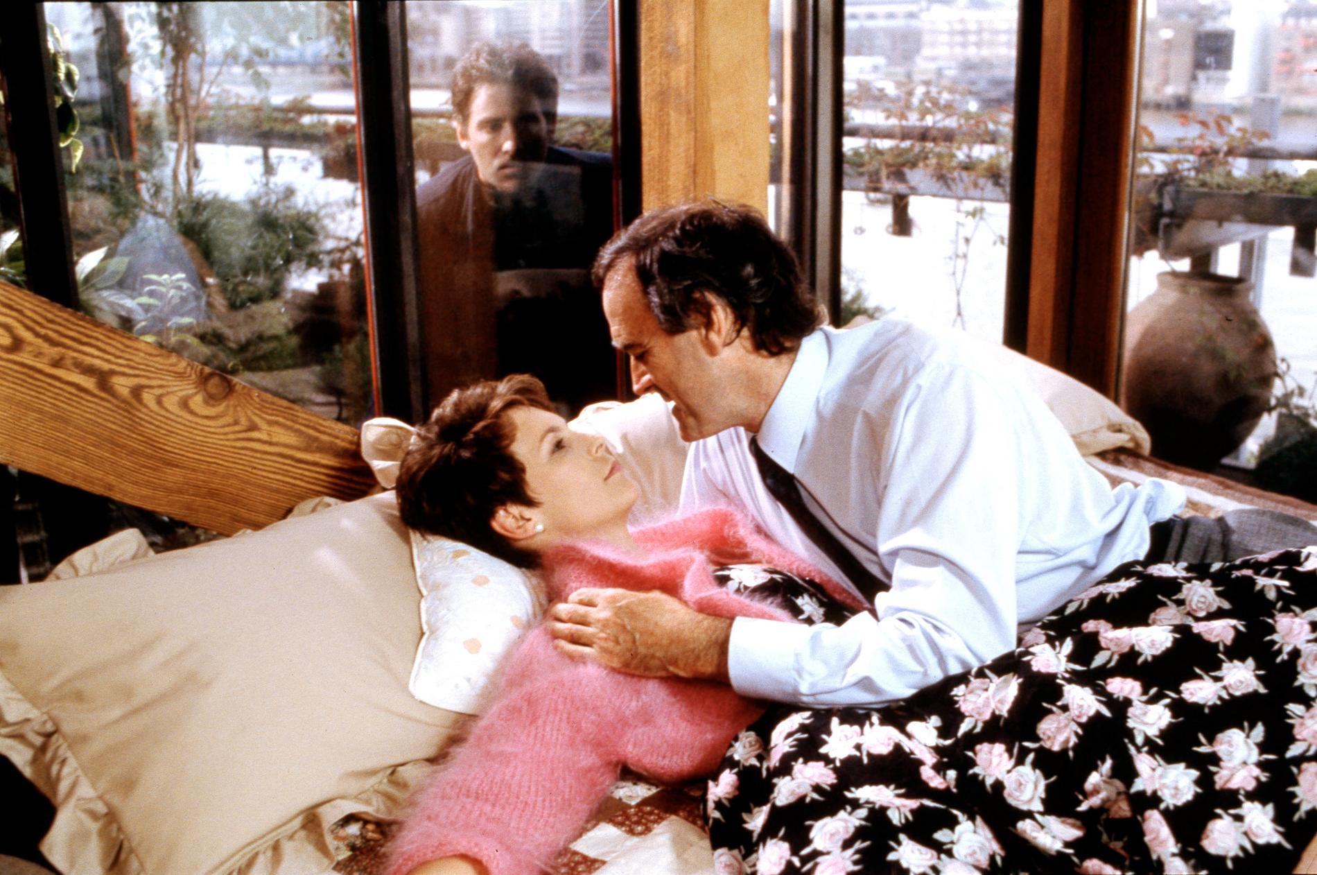 Jamie Lee Curtis, John Cleese och Kevin Kline i ”En fisk som hette Wanda” (1988).