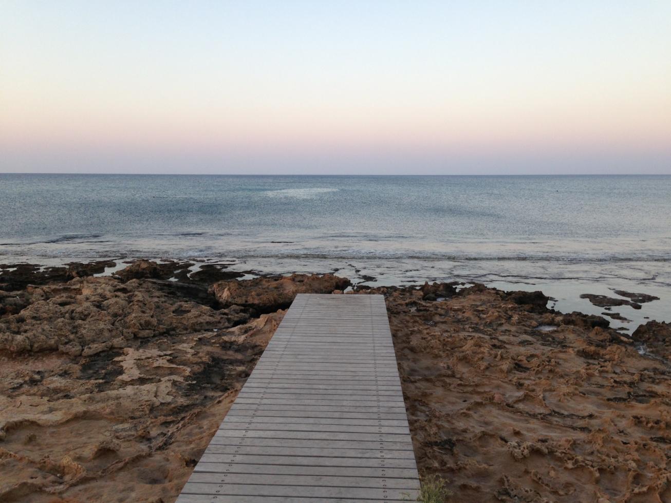 Christoffer skickade in denna bild på bryggan nära sin hotellkoja på Cypern.