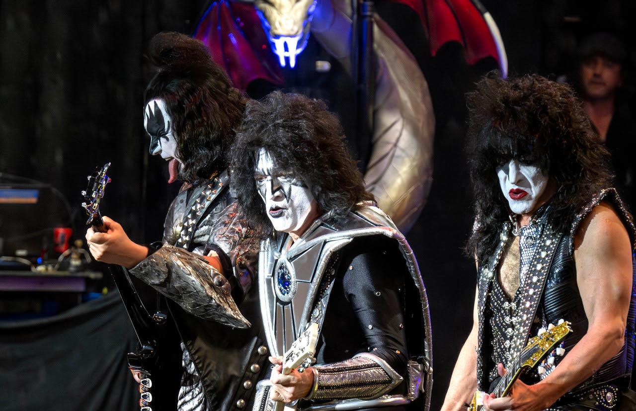 Bandmedlemmarna i Kiss såg ut att stortrivas i sällskap av sina svenska fans.