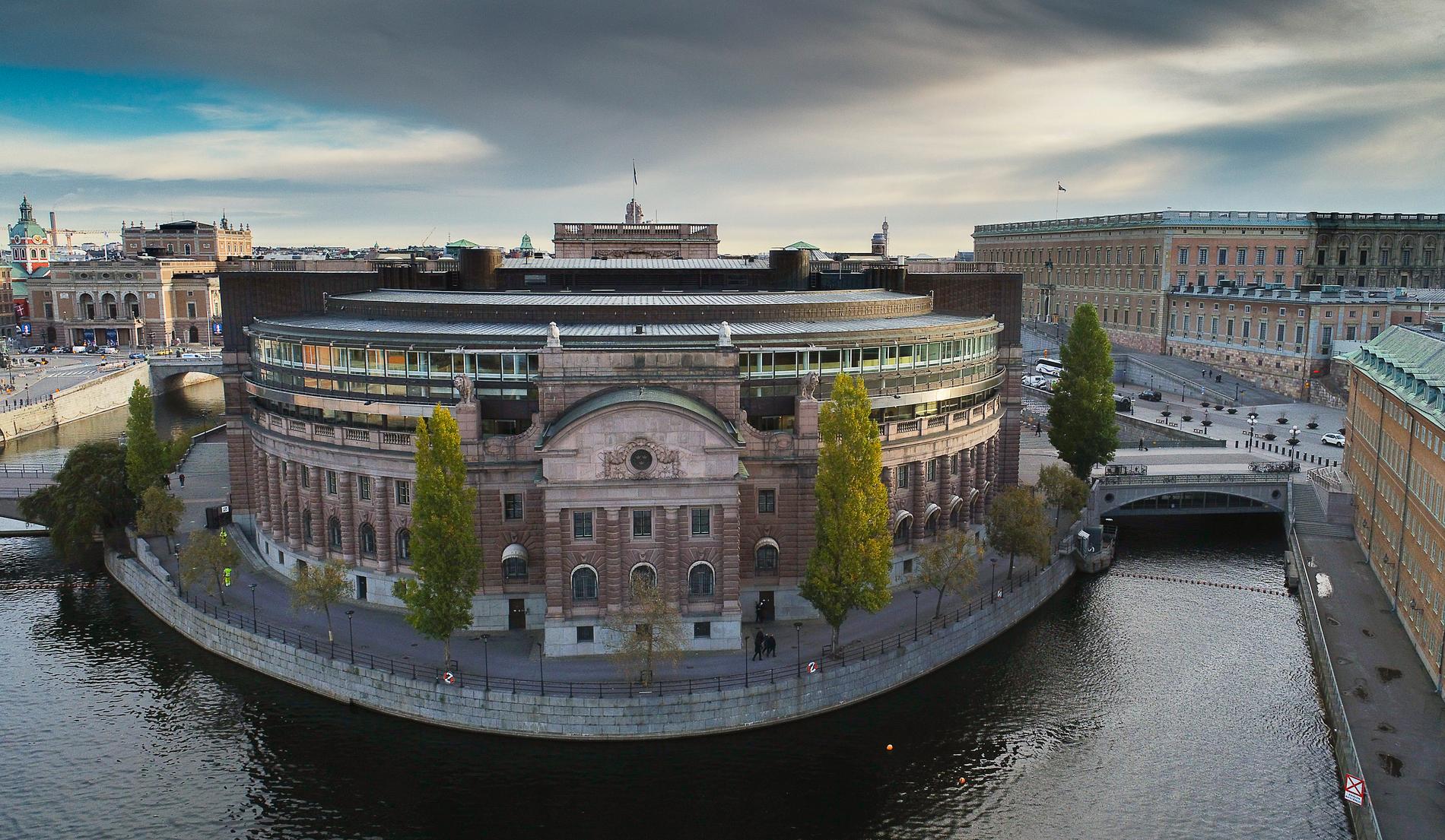 Riksdagshuset på Helgeandsholmen i Stockholm. Arkivbild.