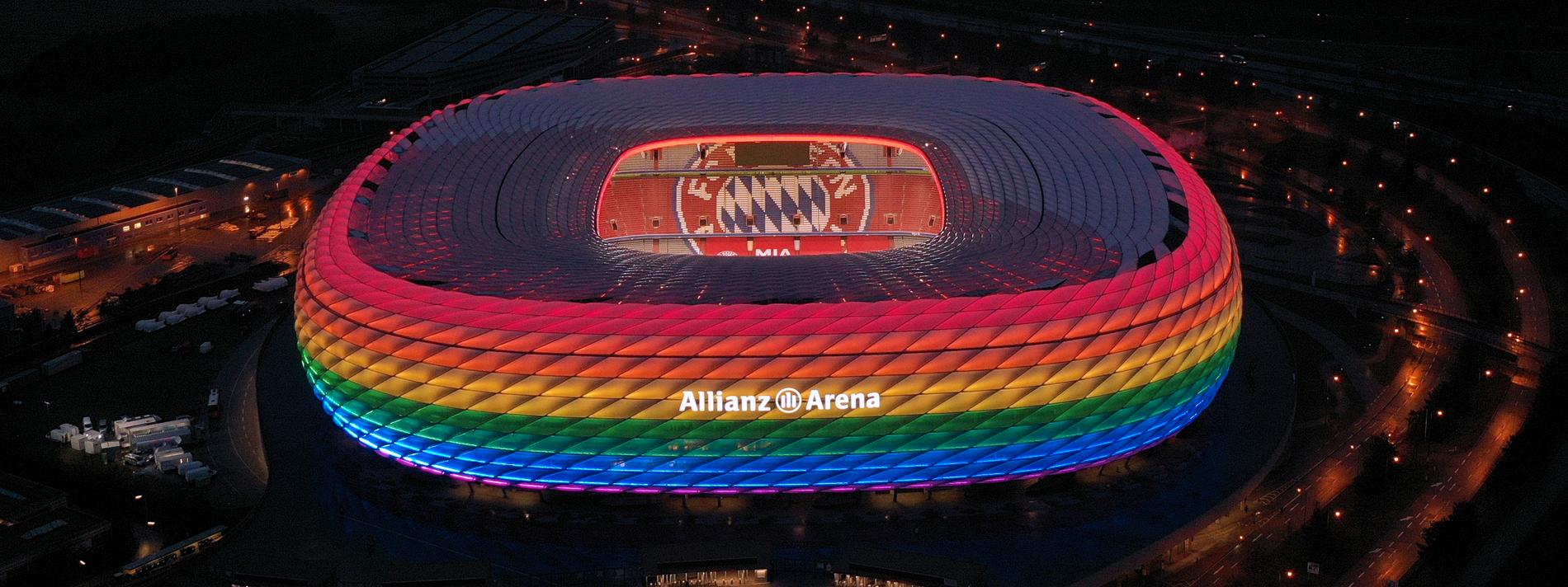 Arrangören ville lysa upp hela Allianz Arena i regnbågens färger till den avslutande gruppspelsmatchen mellan Tyskland och Ungern men fick nej av Uefa.