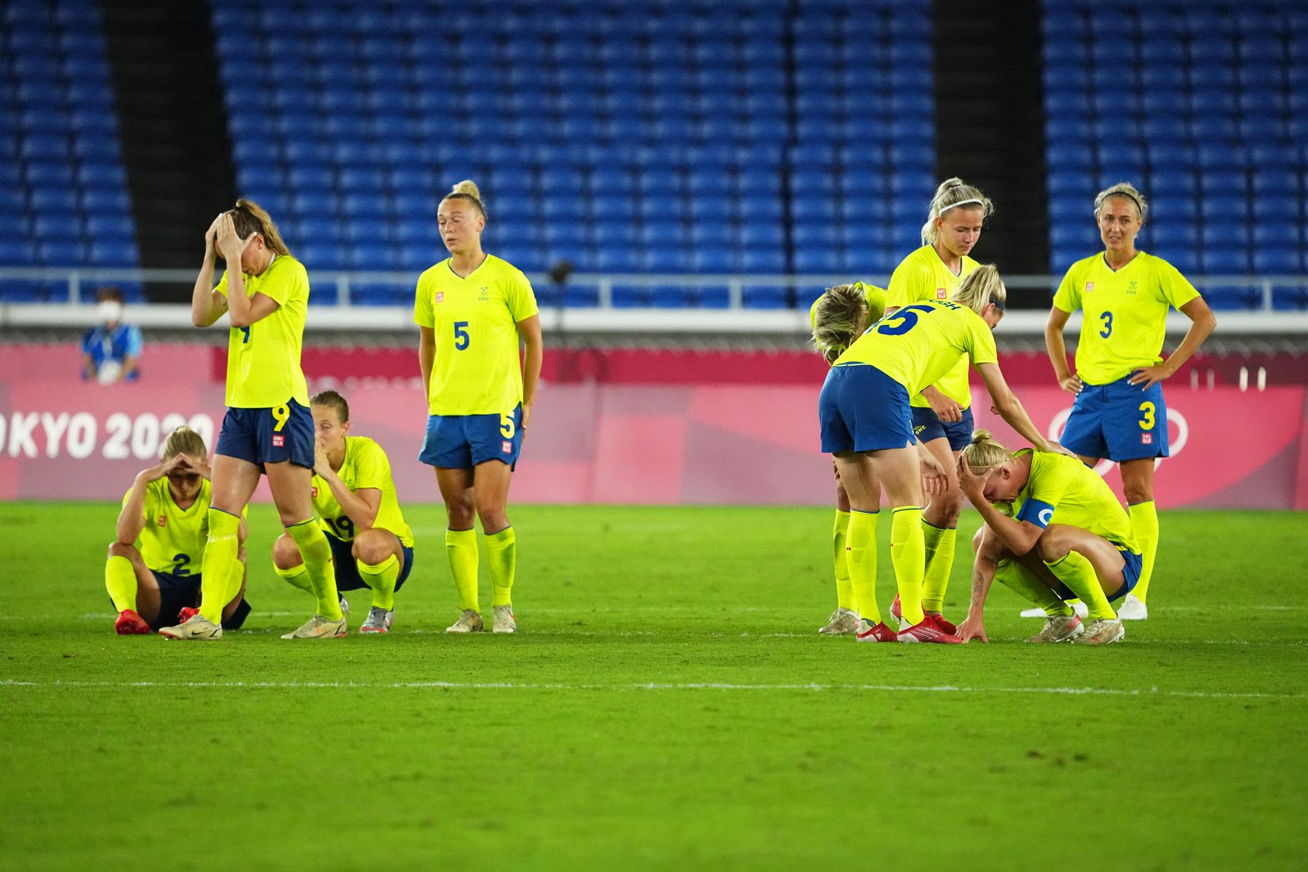 Sverige deppar efter finalförlusten.